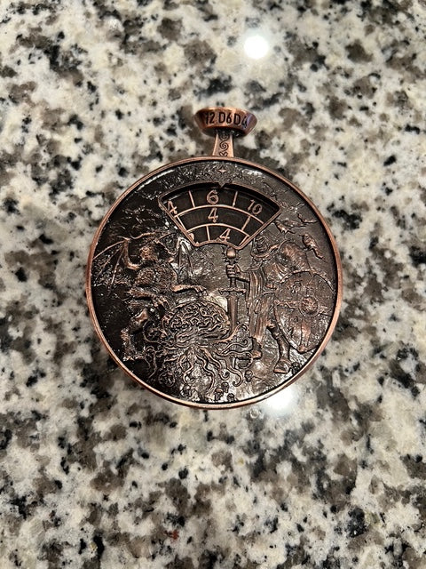 Antique Copper Stopwatch Spinner Dice