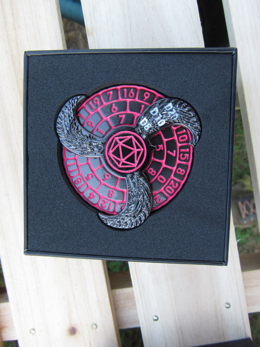 Hydra Spinner - Gunmetal and Pink