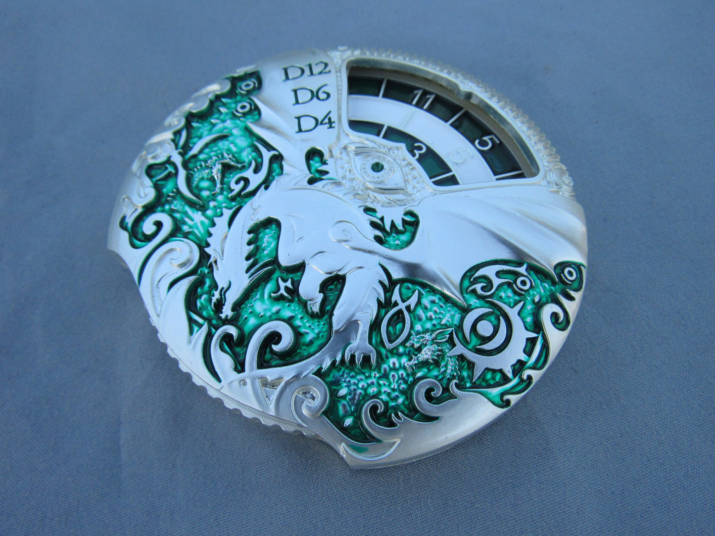 Dragon Spinner - Silver and Green