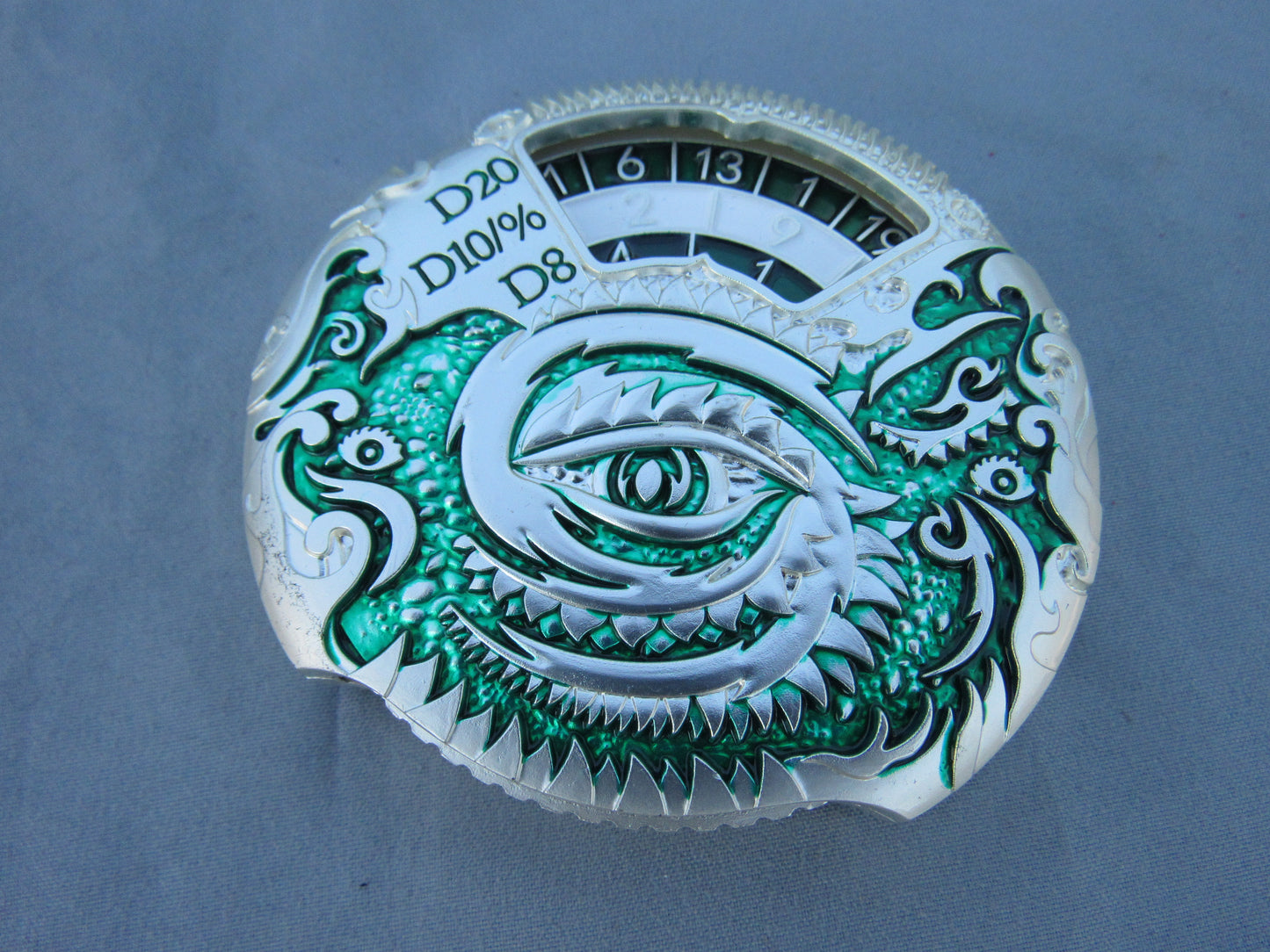 Dragon Spinner - Silver and Green