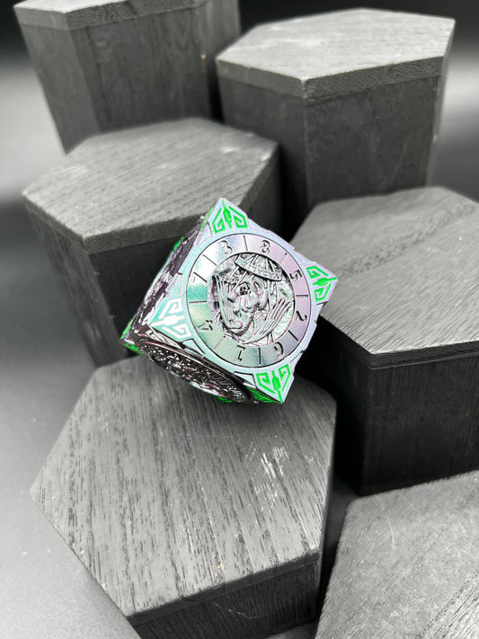 Cube Spinner - Green and Purple Duochrome