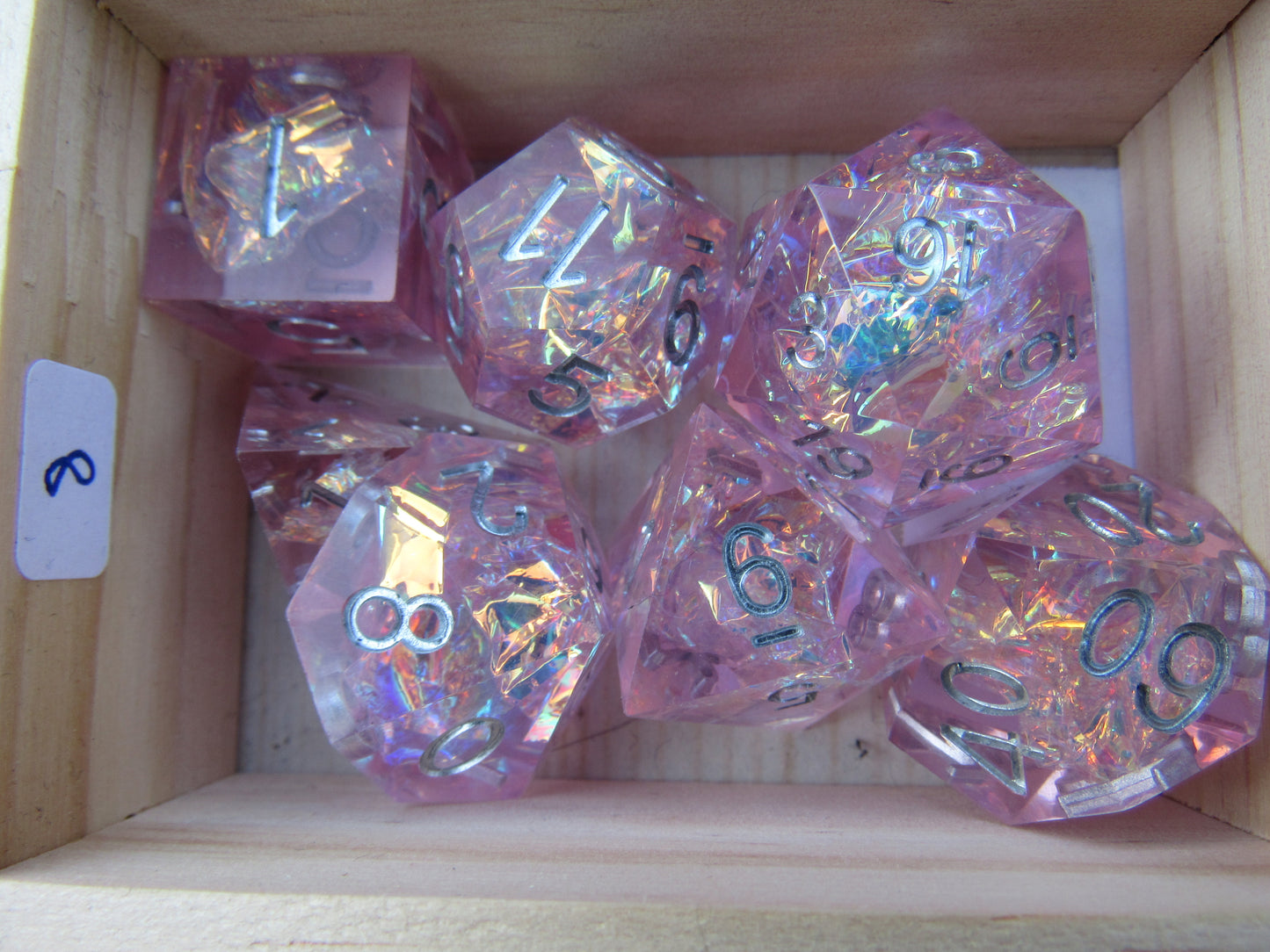 Pale Pink Sharp Resin Dice