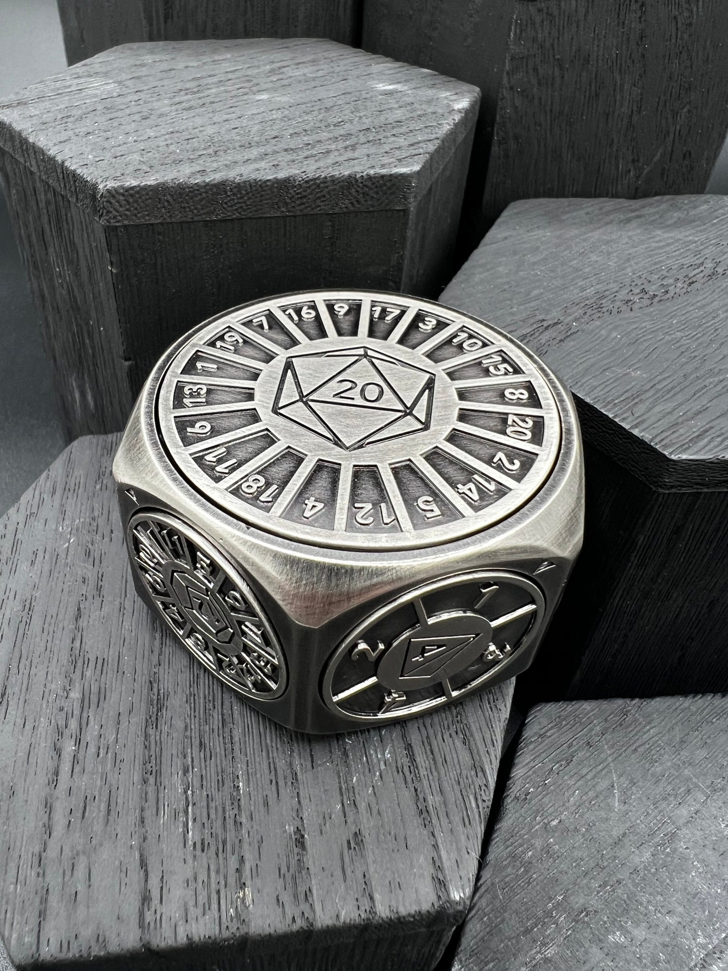 Encounter Spinner - Antique Silver