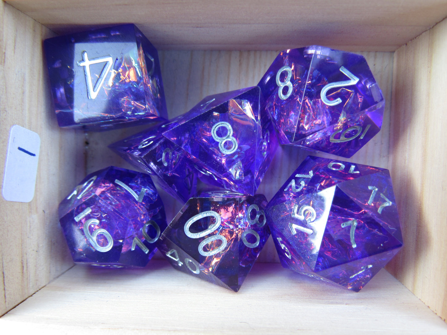 Purple Sharp Resin Dice
