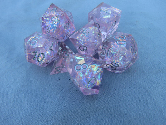 Pale Pink Sharp Resin Dice