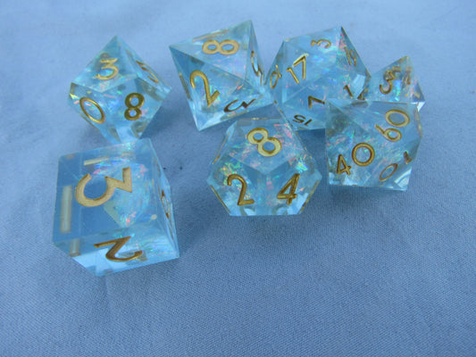 Sky Blue Sharp Resin Dice