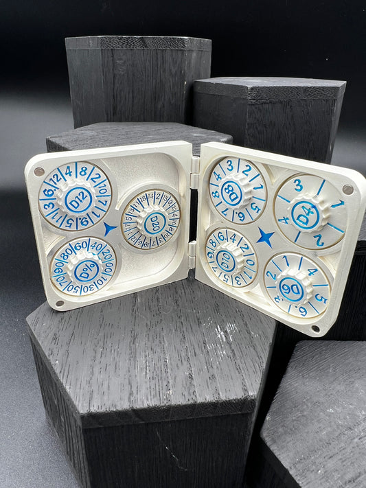 Folding Wallet Spinner - Silver and Blue