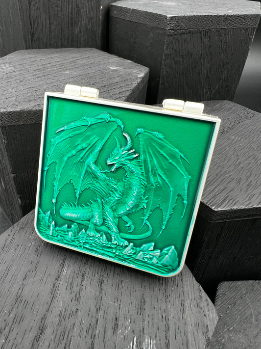 Folding Wallet Spinner - Silver and Green