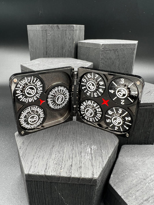 Folding Wallet Spinner - Gunmetal and Green