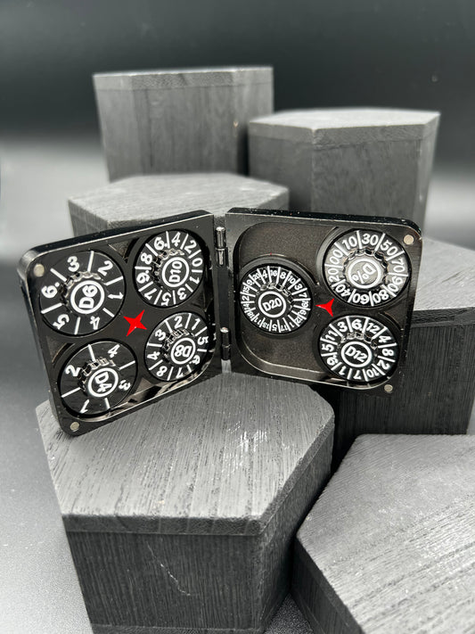 Folding Wallet Spinner - Gunmetal and Blue