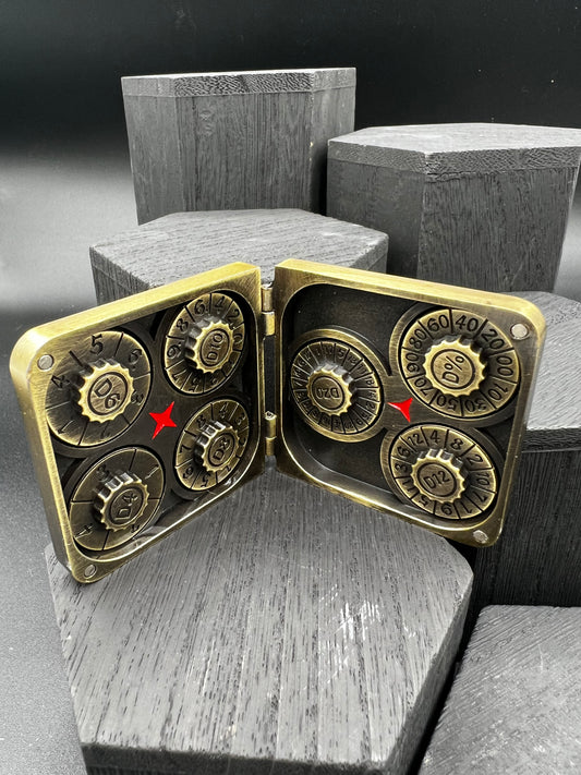 Folding Wallet Spinner - Antique Brass