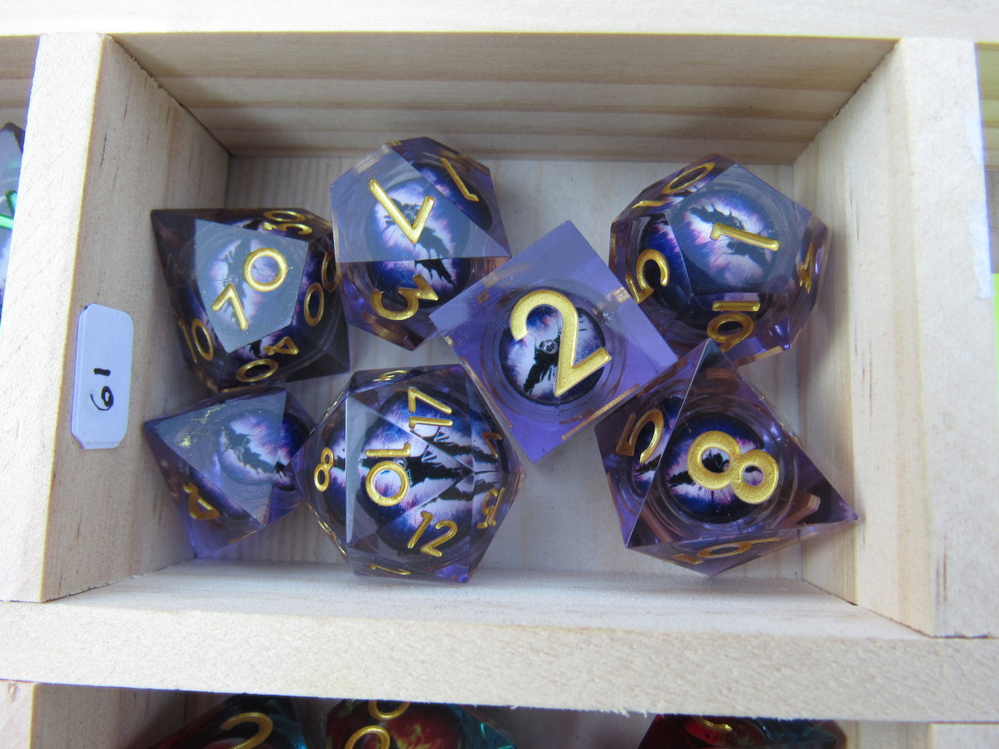 Purple Eyeball Liquid Core Sharp Resin Dice