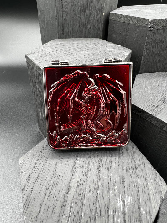 Folding Wallet Spinner - Gunmetal and Red