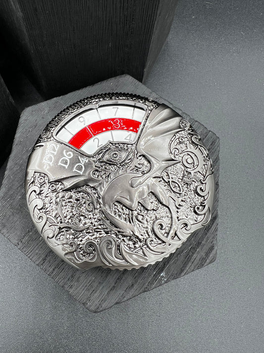 Dragon Spinner - Gunmetal, Red, and White