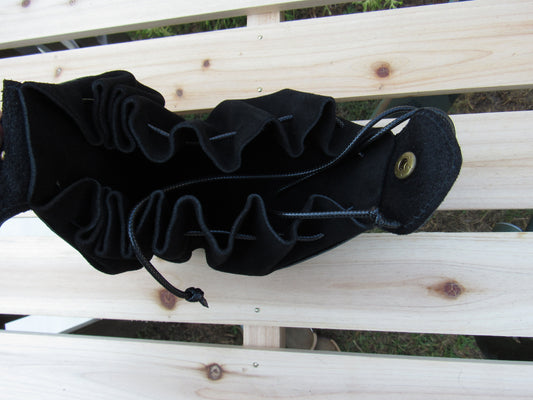 Roll for Initiative - Black Leather Bag