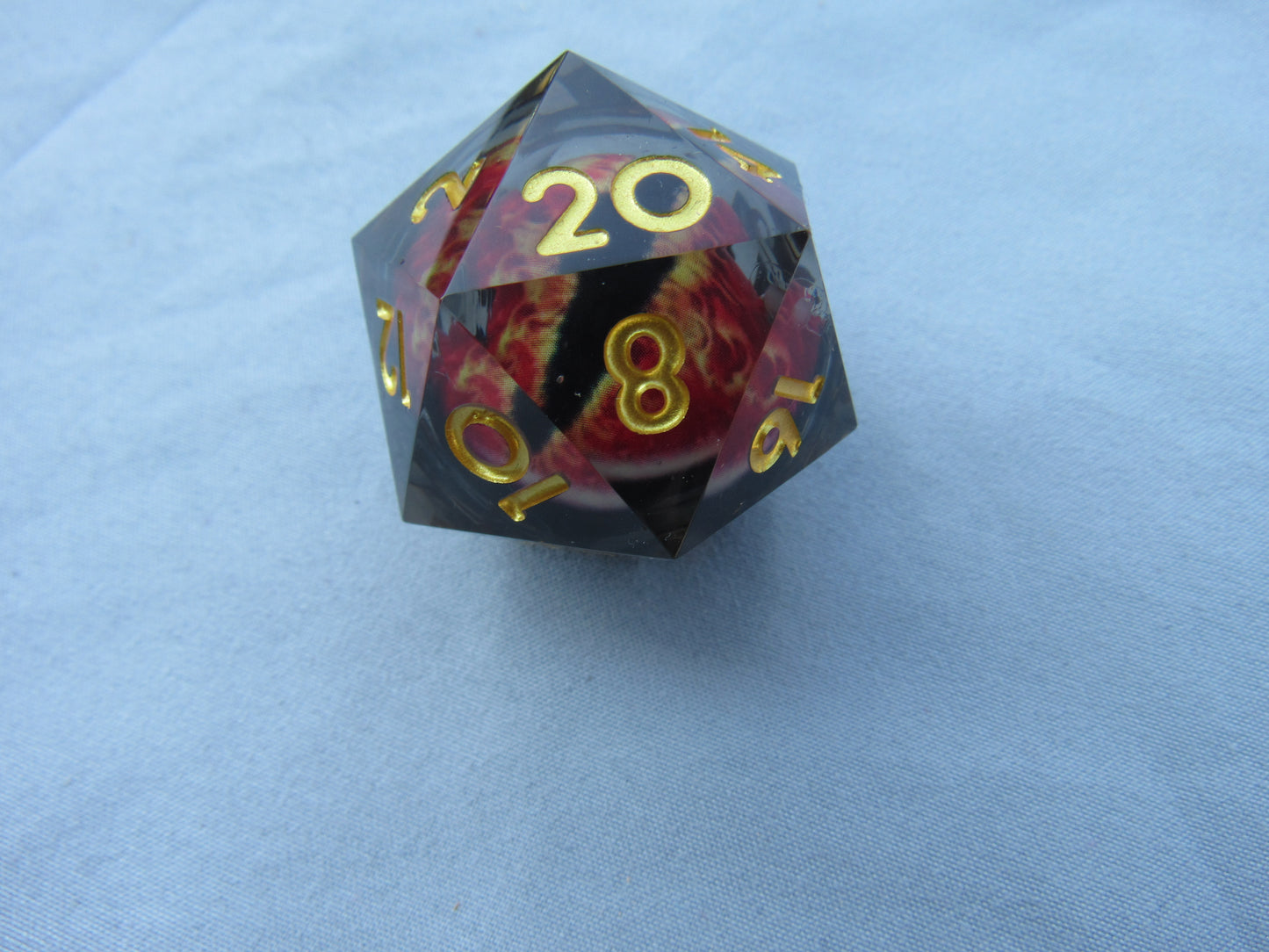 Red Dragon Eye Liquid Core Large D20