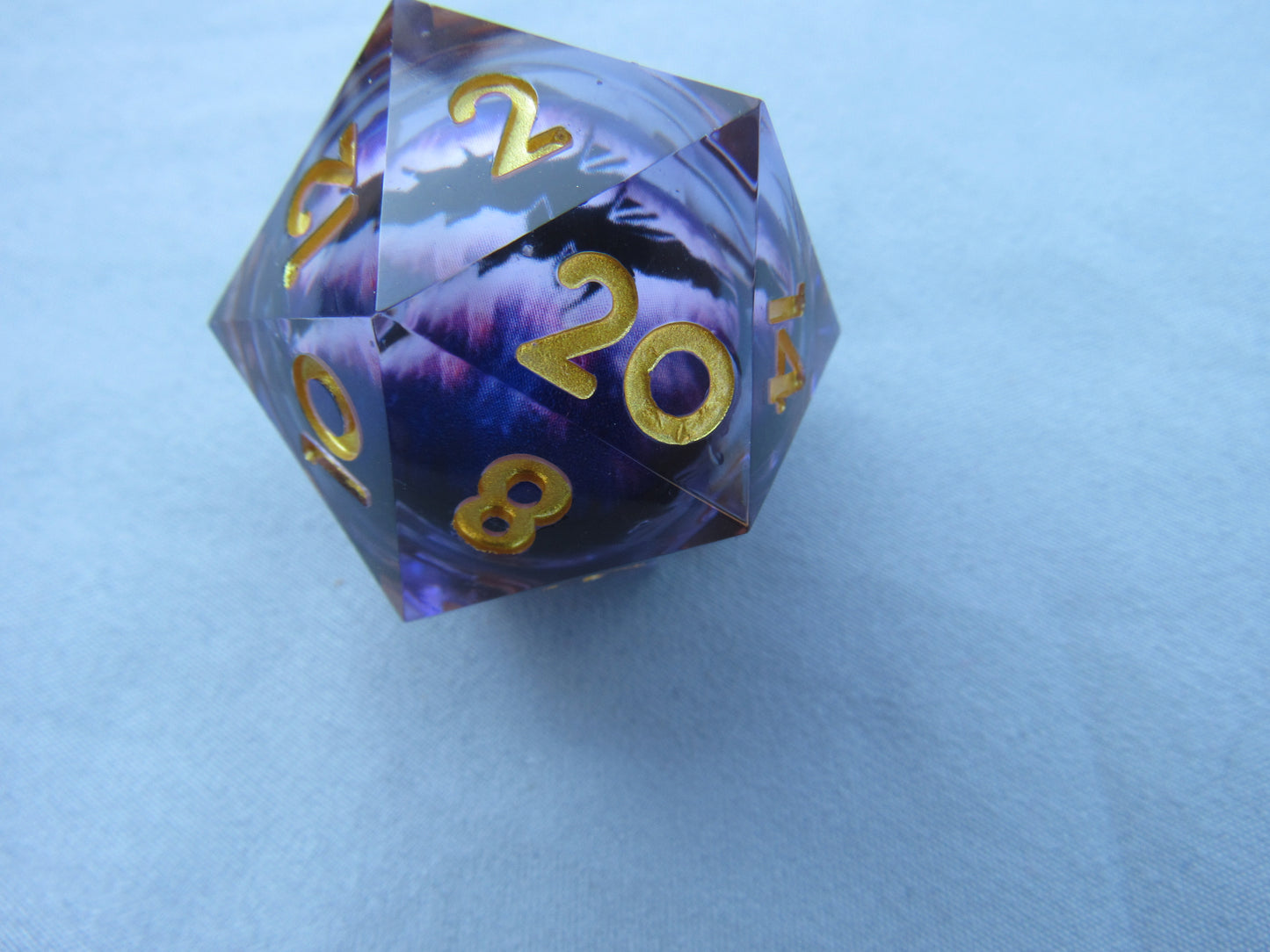 Purple Dragon Eye Liquid Core Large D20