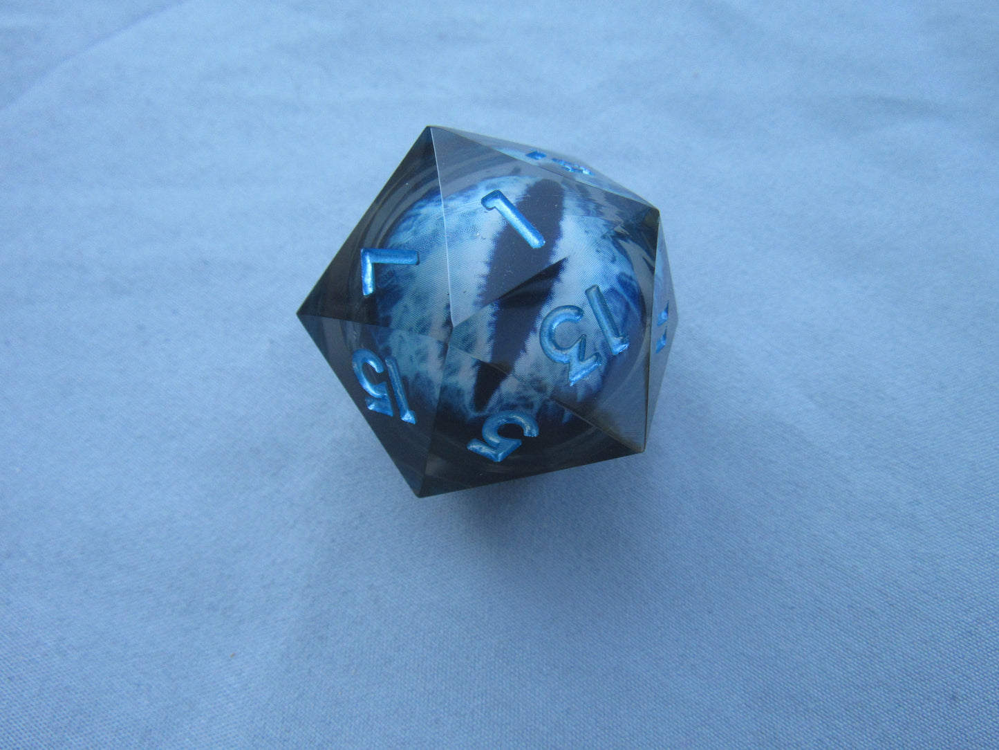 Blue Dragon Eye Liquid Core Large D20