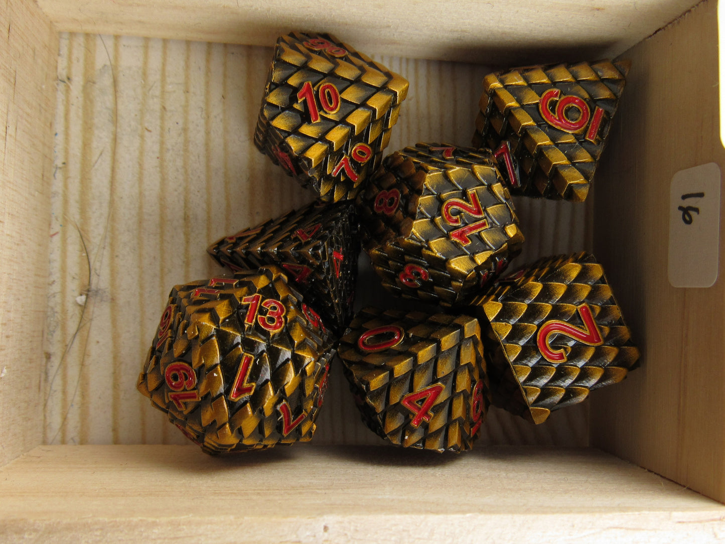 Bronze and Red Dragon Scale Dice