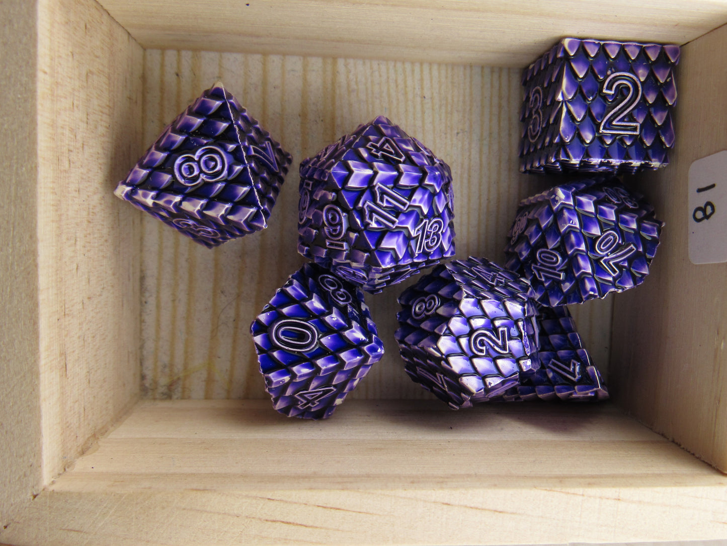 Purple and Silver Dragon Scale Dice