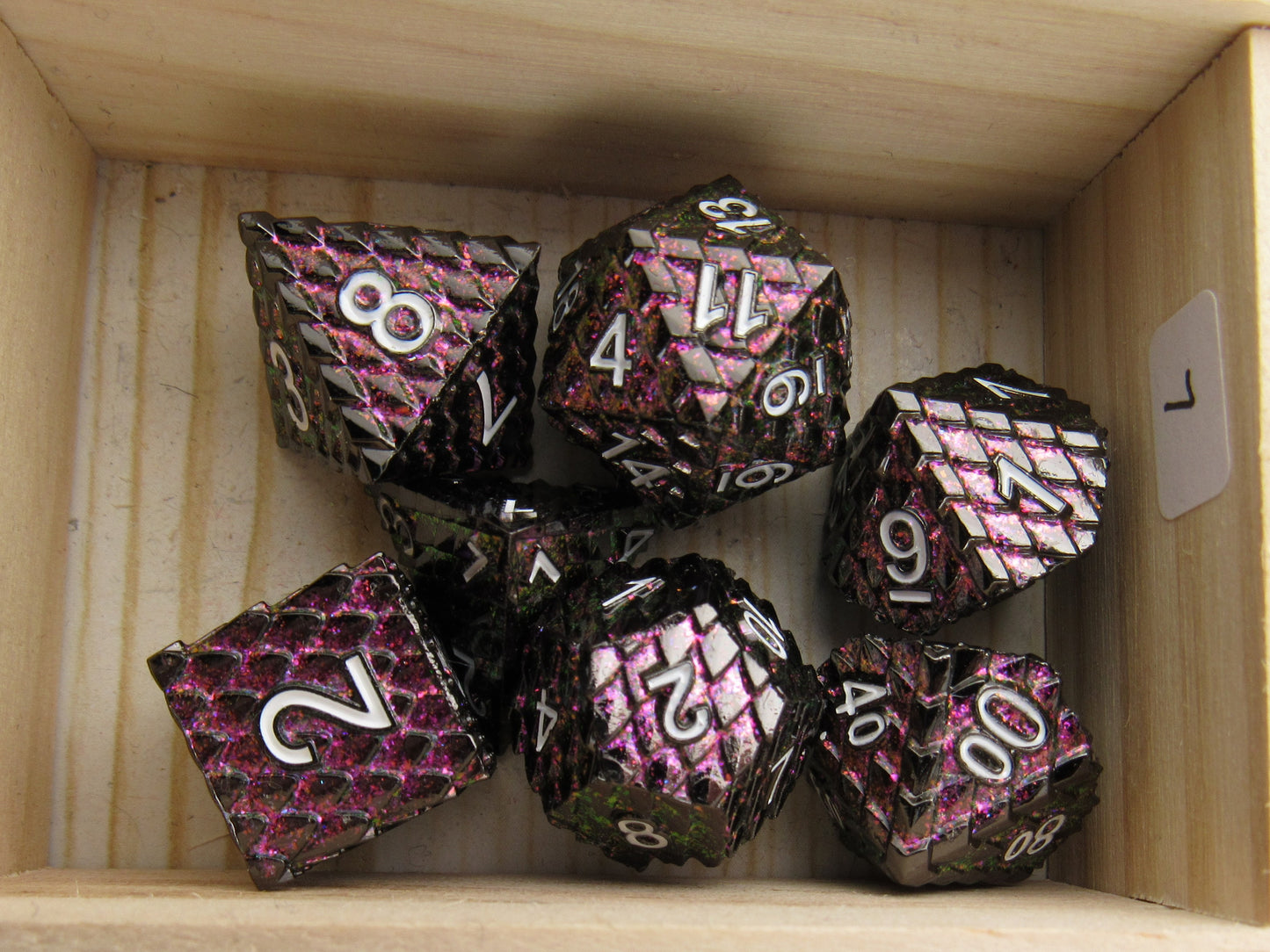 Purple Glitter Dragon Scale Dice