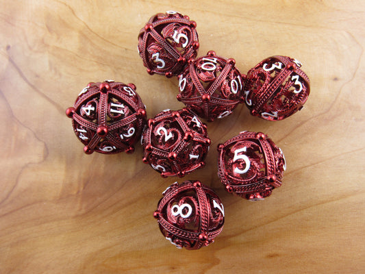 Red Hollow Spherical Dice