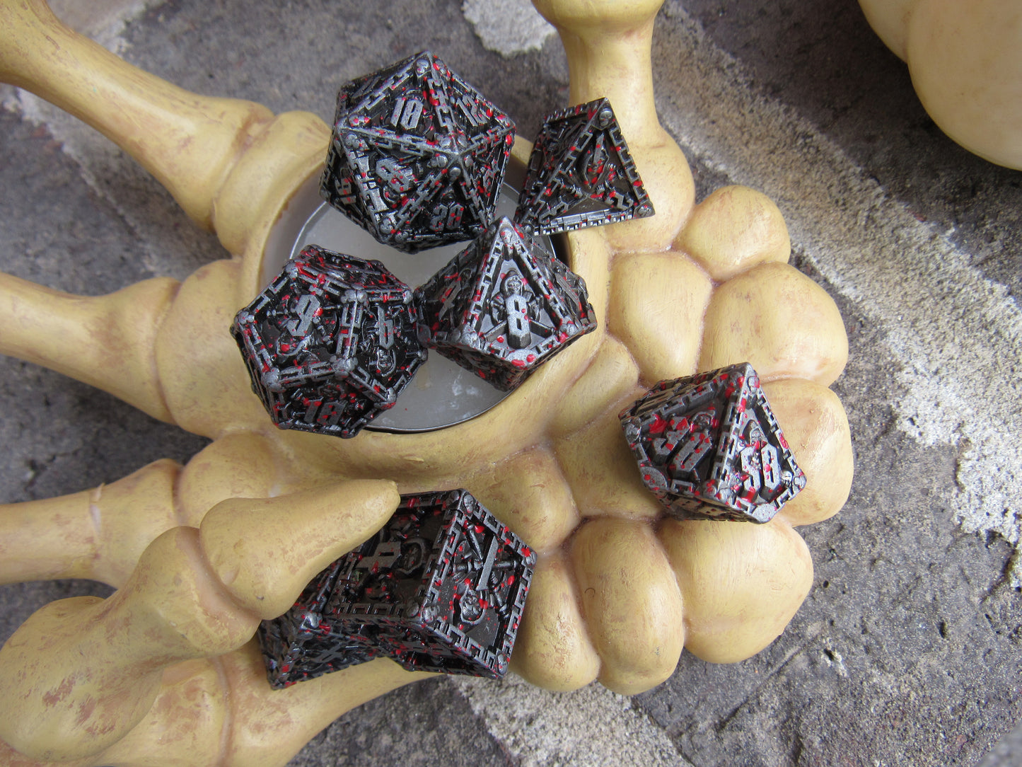 Blood Splatter Reaper Dice