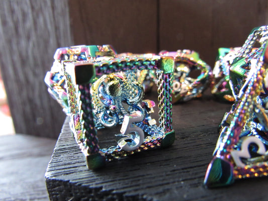Rainbow Caged Octopus Hollow Dice