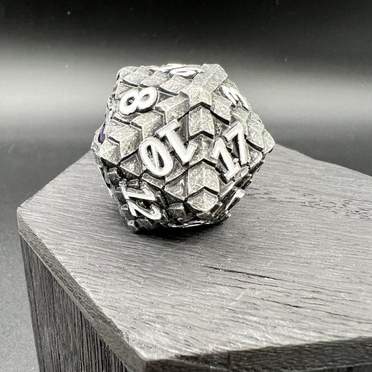 Gunmetal Dragon Scale Large D20