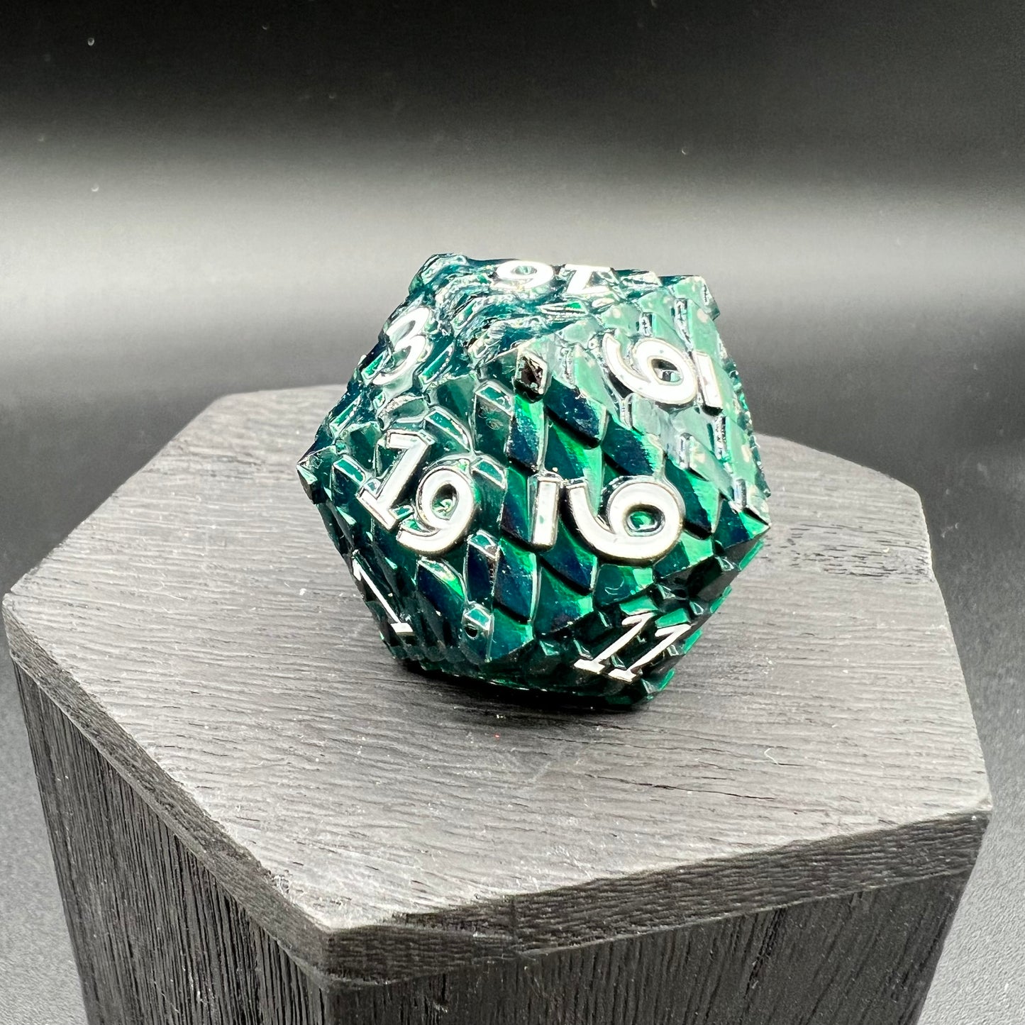 Dark Green Dragon Scale Large D20
