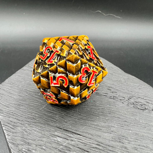 Bronze Dragon Scale Large D20