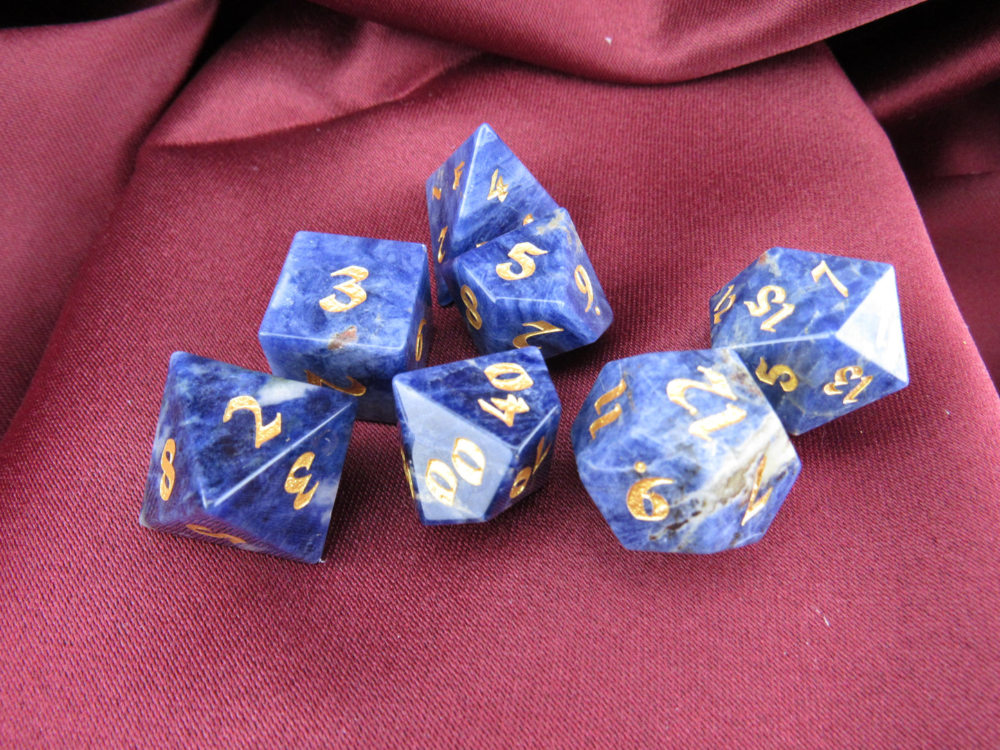 Sodalite Dice Set