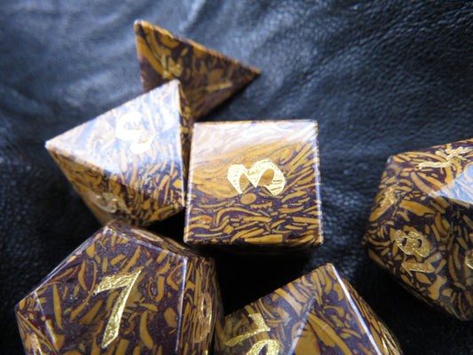 Mariam Stone Fossil Dice Set