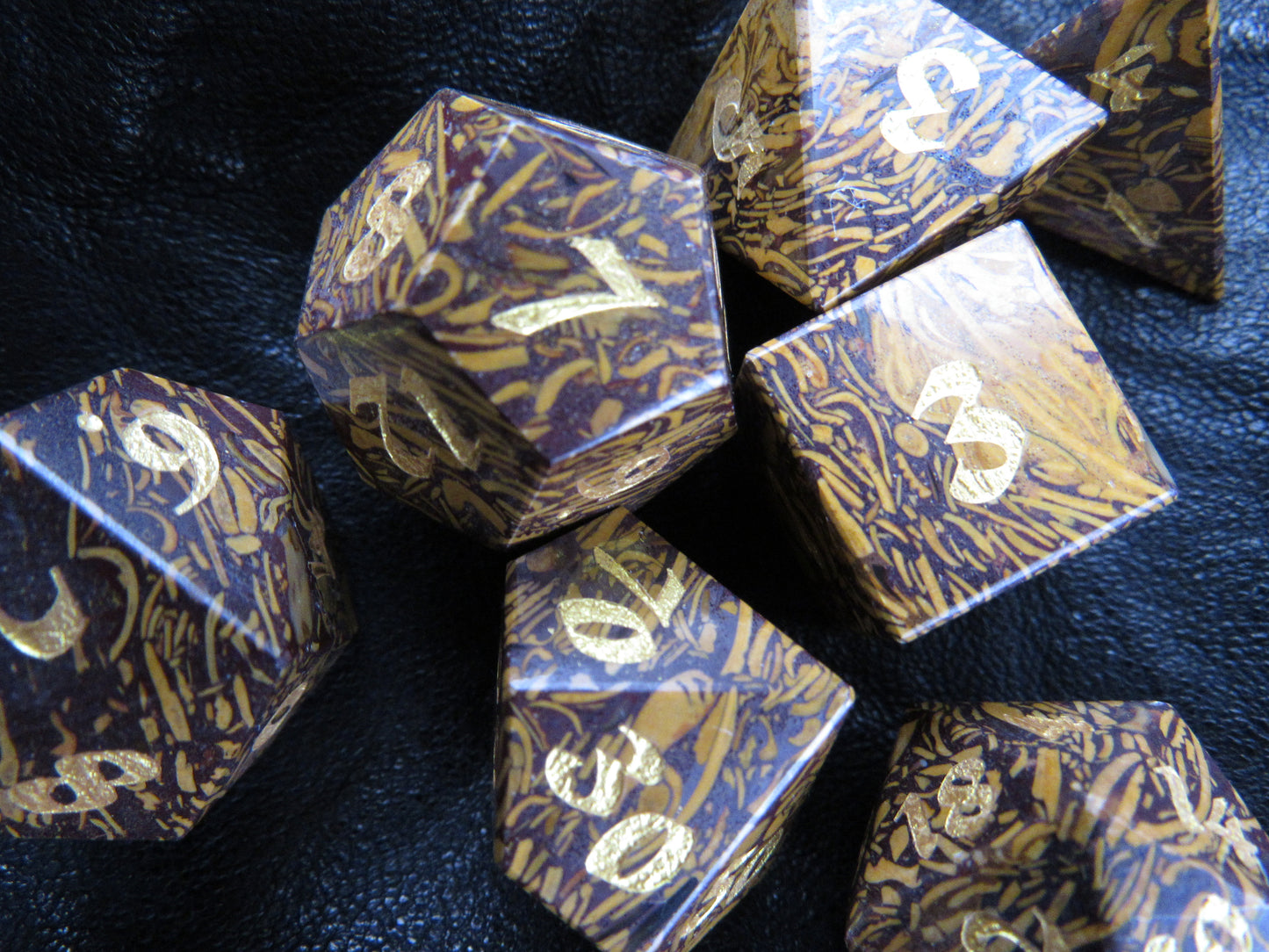 Mariam Stone Fossil Dice Set