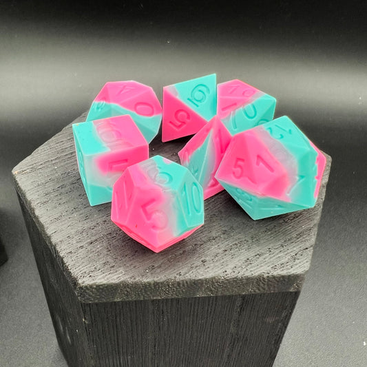 Pink and Blue Silicone Dice
