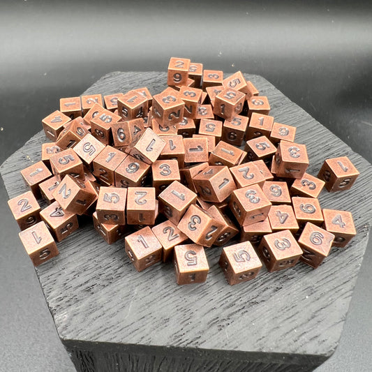 Antique Copper 100 pack of D6's
