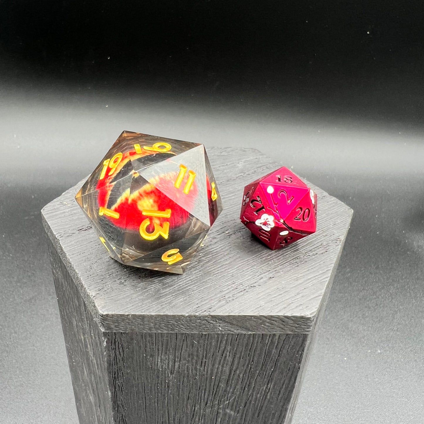 Red Dragon Eye Liquid Core Large D20