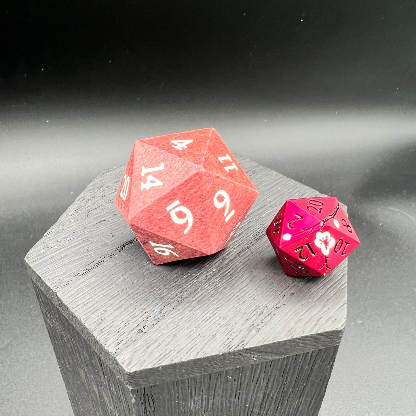 Purple Heart Large Wood D20