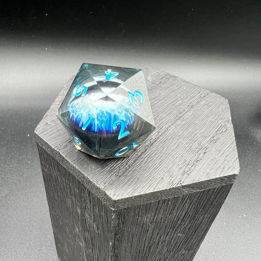 Blue Dragon Eye Liquid Core Large Spindown D20