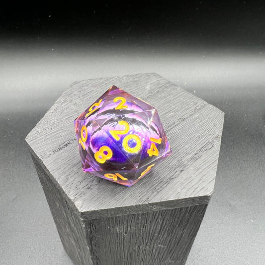 Purple Dragon Eye Liquid Core Large D20