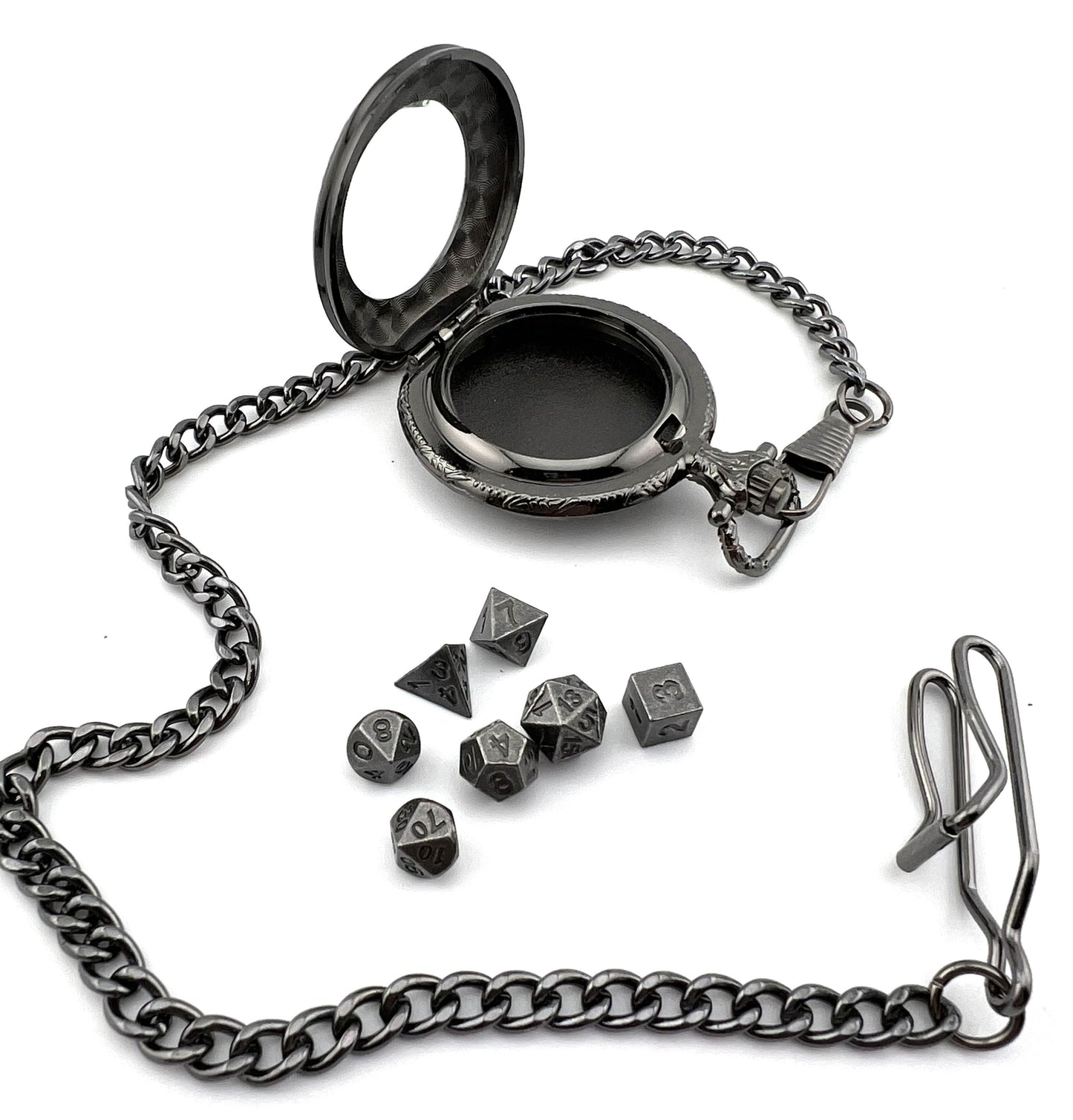 MM-01 Ancient-Silver, Mini (6 MM), Metal Dice Set