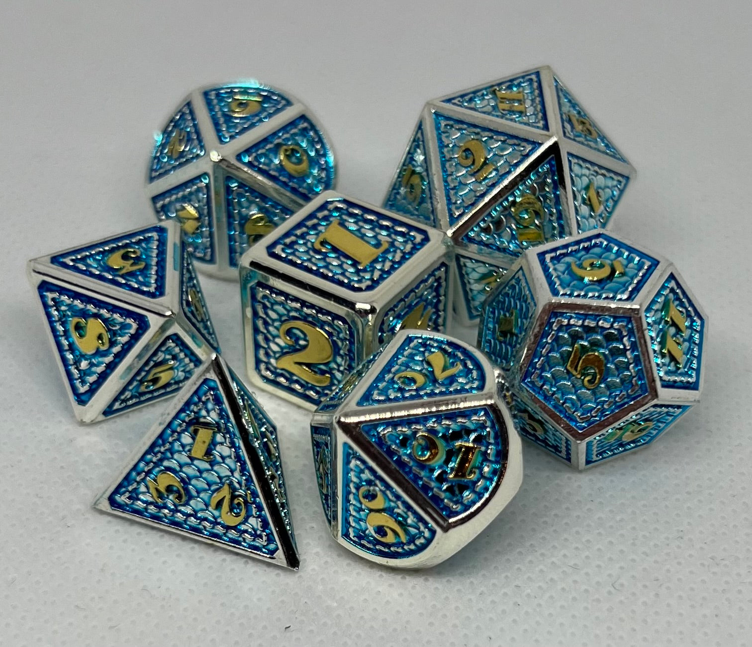 Classic Dragon Scale Metal Dice