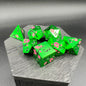 Green and Pink Plum Blossom Dice