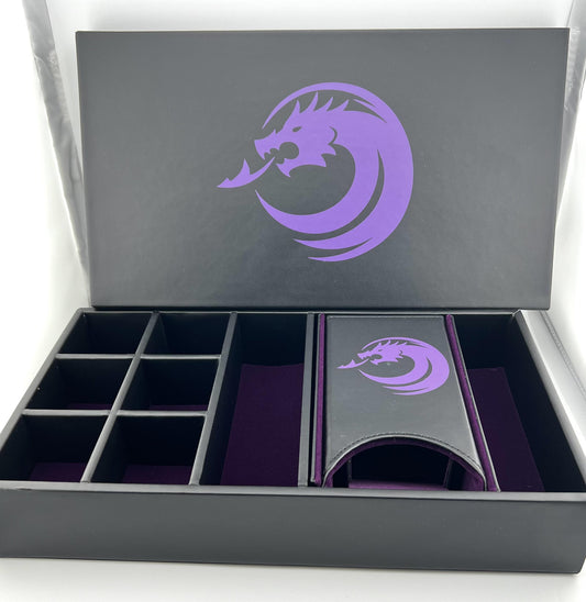 AT-34 Purple Dice Storage Box With Dice Tower