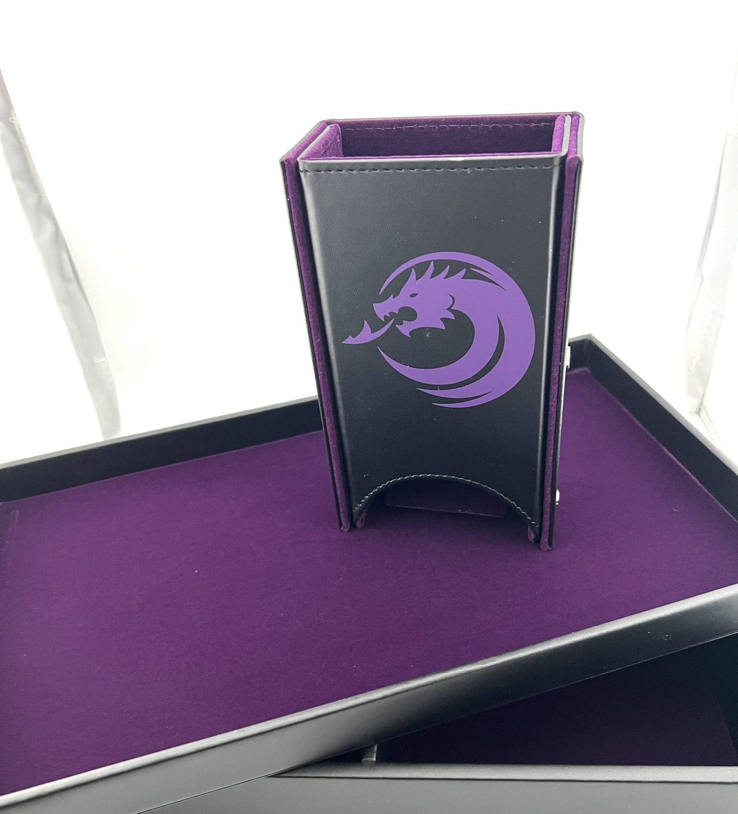 AT-34 Purple Dice Storage Box With Dice Tower