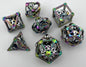 CO-04 Rainbow, Caged-Octopus Series, Hollow-Metal Dice Set