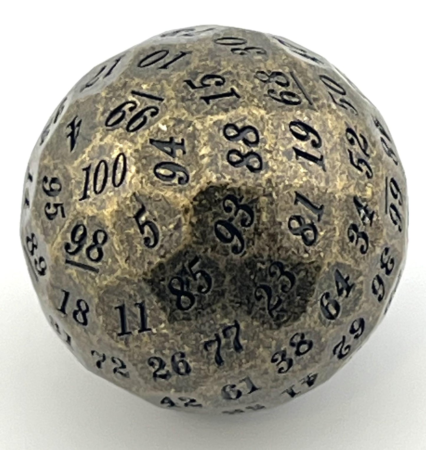 D1-10 Ancient-Brass, Metal, D100 Die