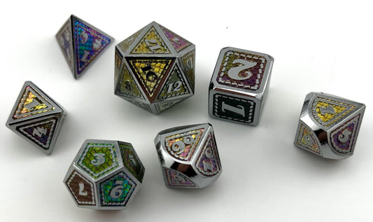 DS-20 Rainbow, Dragon-Scale, Metal Dice Set