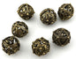 HS-03 Ancient-Bronze, Spherical, Hollow-Metal Dice Set