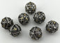 HS-04 Ancient-Silver, Spherical, Hollow-Metal Dice Set